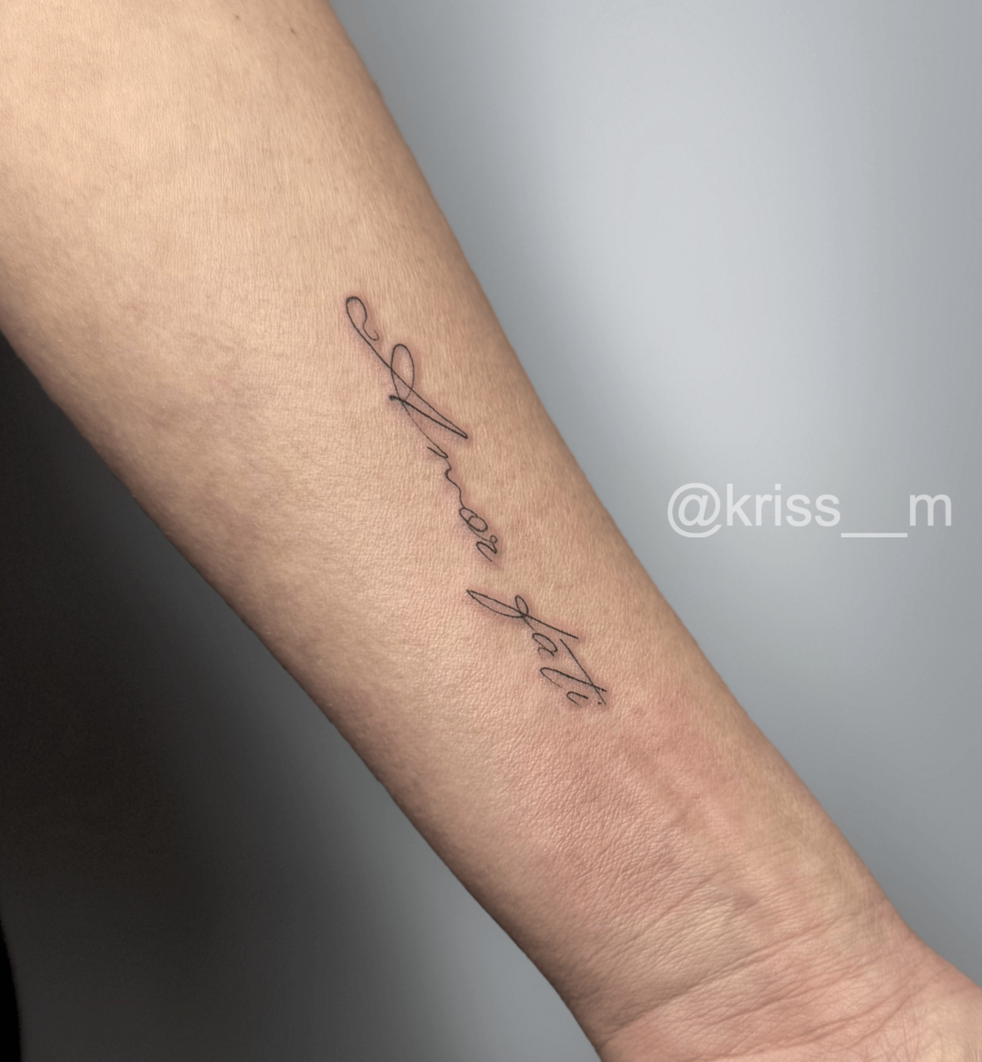 тату надпис, тату майстер kriss__m, Умань