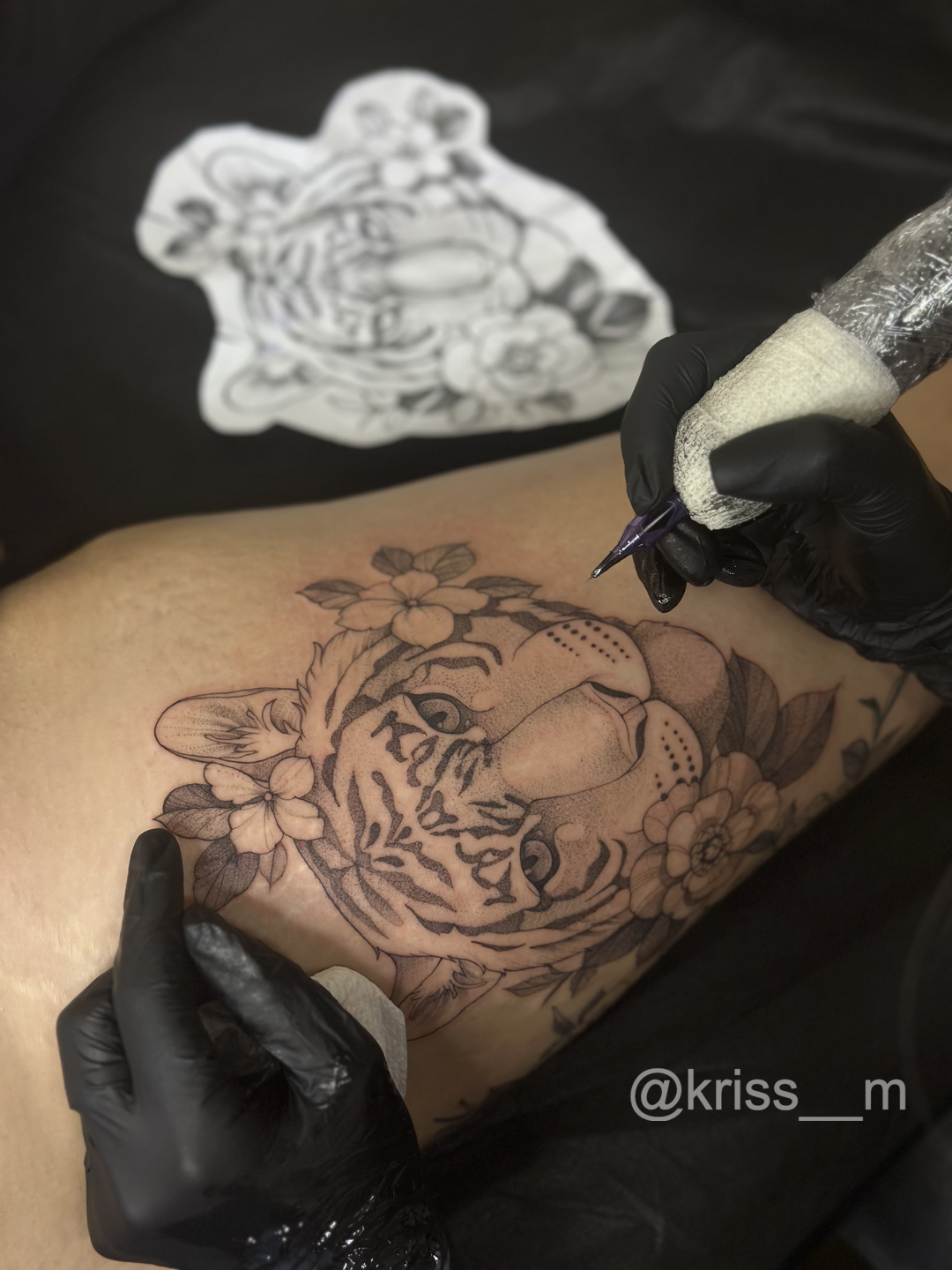 тату тигр, тату майстер kriss__m, Умань