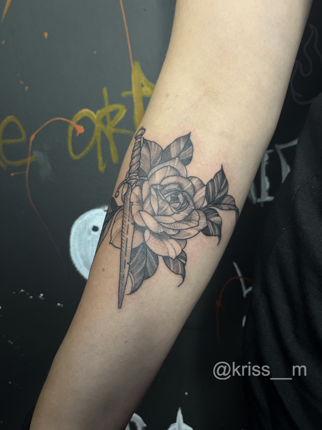 тату квітки, тату рози, тату майстер kriss__m, Умань